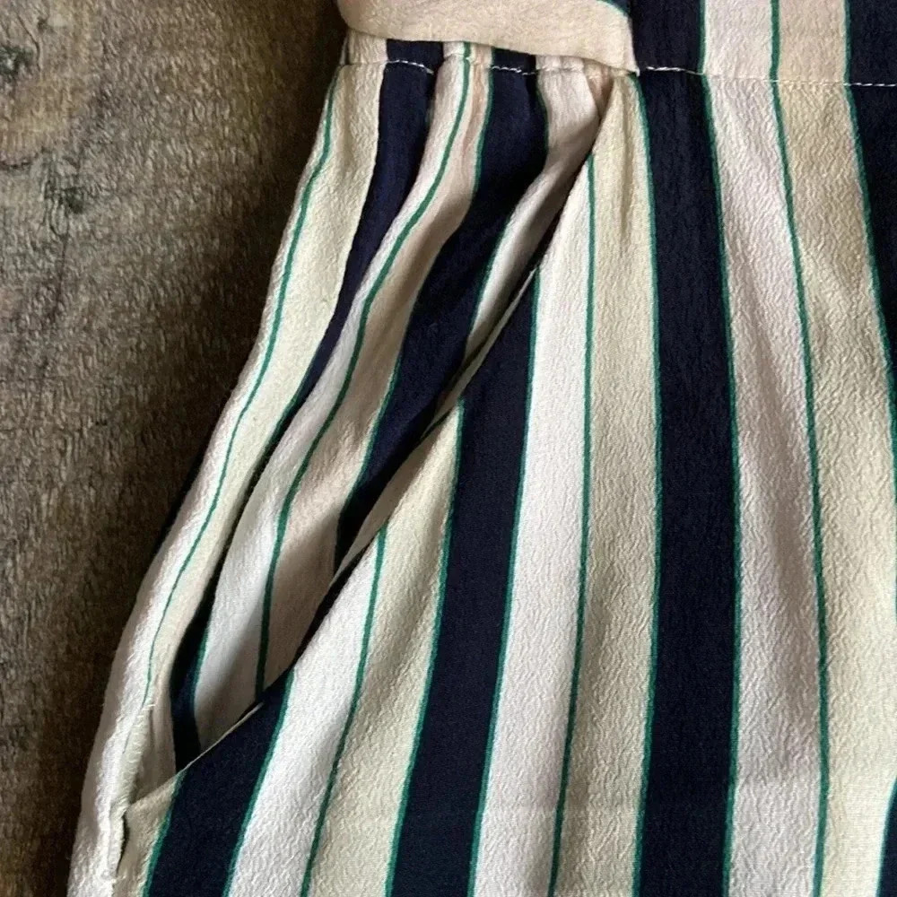 Wilfred Free | Faun Mutli Color Stripe Crepe Culottes Cropped pants - Picture 7 of 10